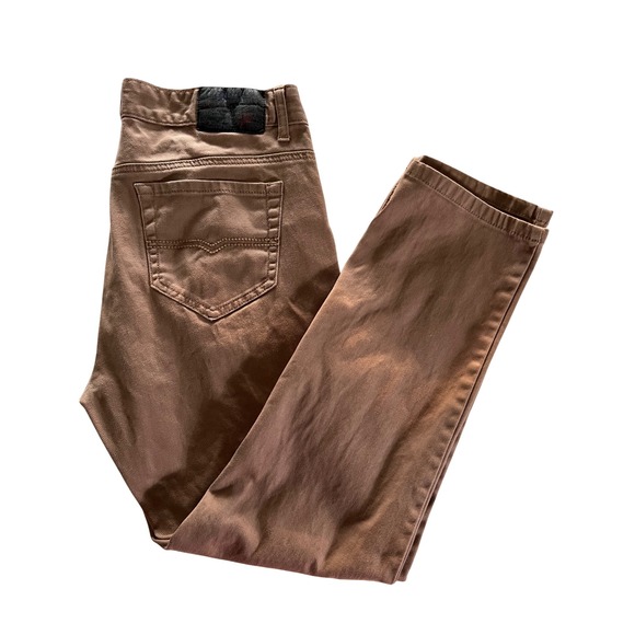 Vintage Genes 1891 Other - Vintage Genes 1891 Mens Slim Fit Tan Brown Stretch Denim Twill Pants 32x30m EUC